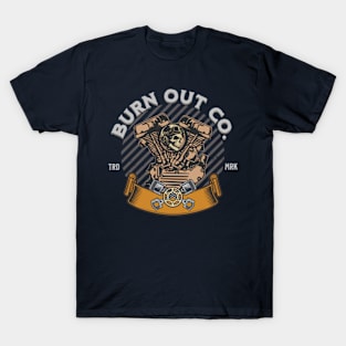 Burn Out Gear Head Garage T-Shirt